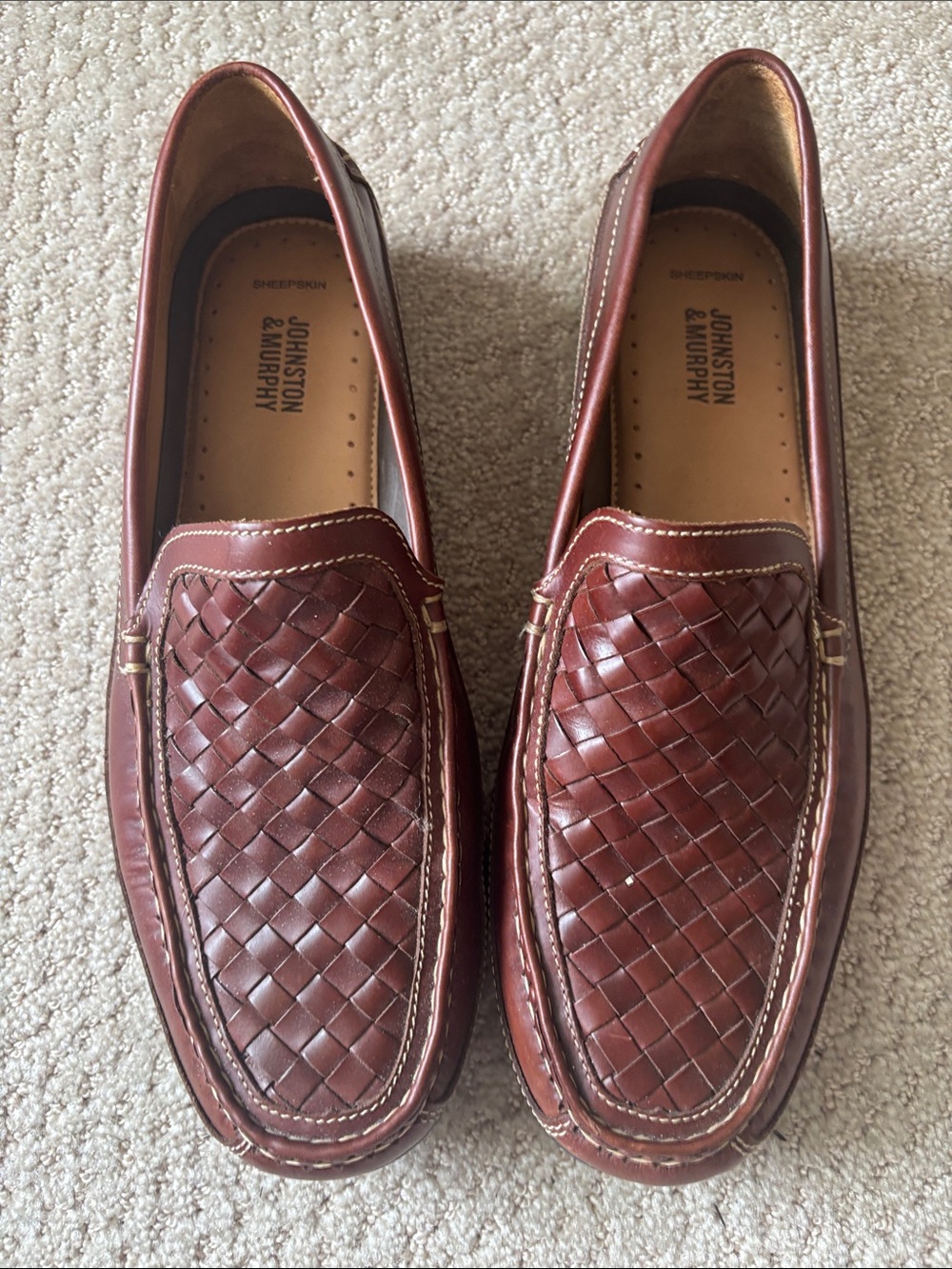 Men’s Johnson and Murphy loafers Brown  NWOT